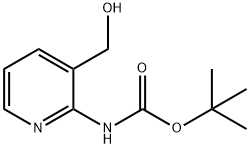 3-羟甲基嘧啶-2-氨基甲酸叔丁酯 结构式