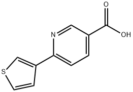 6-(噻吩-3-基)烟酸 结构式