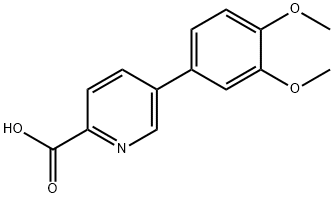 5-(3,4-二甲氧苯基)皮考啉酸 结构式