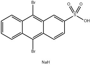9,10-二溴蒽-2-磺酸钠盐 结构式