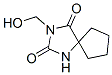 3-Hydroxymethyl-1,3-diazaspiro[4.4]nonane-2,4-dione 结构式
