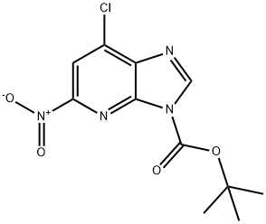 3H-IMidazo[4,5-b]pyridine-3-carboxylic acid, 7-chloro-5-nitro-, 1,1-diMethylethyl ester 结构式