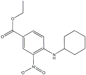 4-(环己氨基)-3-硝基-苯甲酸乙酯 结构式