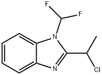 2-(1-Chloroethyl)-1-(difluoroMethyl)-1H-benzo[d]iMidazole hydrochloride 结构式