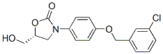 (5R)-3-[4-[(3-Chlorophenyl)methoxy]phenyl]-5-(hydroxymethyl)-2-oxazolidinone 结构式