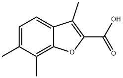 3,6,7-三甲基苯并呋喃-2-羧酸 结构式
