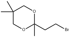 2-(2-溴乙基)-2,5,5-三甲基-1,3-二噁烷 结构式
