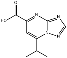 7-异丙基-[1,2,4]三唑并[1,5-A]嘧啶-5-羧酸 结构式