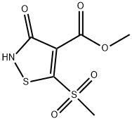 3-羟基-5-甲磺酰基异噻唑-4-羧酸甲酯 结构式