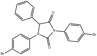 1,3-bis(4-Bromophenyl)-5-phenyl-2,4-imidazolidinedione 结构式