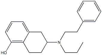 2-(N-phenethyl-N-propyl)amino-5-hydroxytetralin 结构式