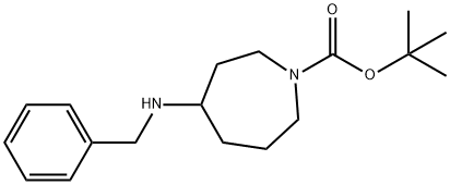 4-苄基氨基氮杂环庚烷-1-羧酸叔丁酯 结构式