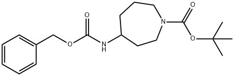 1-BOC-4-(CBZ-氨基)氮杂环庚烷 结构式