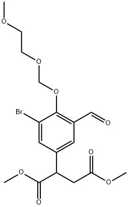 Butanedioic acid, 2-[3-broMo-5-forMyl-4-[(2-Methoxyethoxy)Methoxy]phenyl]-, 1,4-diMethyl ester 结构式