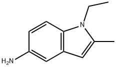 1-乙基-2-甲基-1H-吲哚-5-胺 结构式