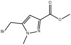 5-(溴甲基)-1-甲基-1H-吡唑-3-羧酸甲酯 结构式