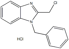 1-苄基-2-氯甲基-1H-苯并咪唑盐酸盐 结构式