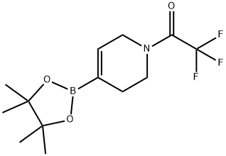 2,2,2-三氟-1-(4-(4,4,5,5-四甲基-1,3,2-二氧硼戊烷-2-基)-5,6-二氢吡啶-1(2H)-基)乙酮 结构式