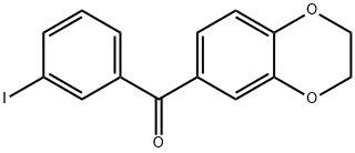 (2,3-二氢苯并[B][1,4]二恶英-6-基)(3-碘苯基)甲酮 结构式