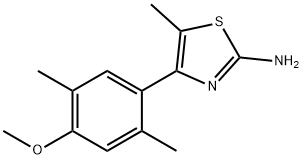 4-(4-甲氧基-2,5-二甲基苯基)-5-甲基噻唑-2-胺 结构式