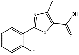 2-(2-氟-苯基)-4-甲基-噻唑-5-羧酸 结构式