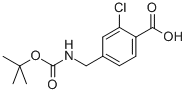 4-[(BOC-氨基)甲基]-2-氯苯甲酸 结构式