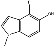 1H-Indol-5-ol,  4-fluoro-1-methyl- 结构式