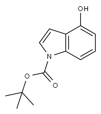 4-羟基-1H-吲哚-1-甲酸叔丁酯 结构式