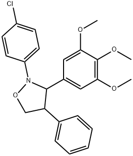 Isoxazolidine,  2-(4-chlorophenyl)-4-phenyl-3-(3,4,5-trimethoxyphenyl)- 结构式