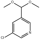 3-CHLORO-5-DIMETHOXYMETHYL-PYRIDINE 结构式