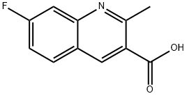7-FLUORO-2-METHYLQUINOLINE-3-CARBOXYLIC ACID 结构式
