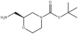 (S)-4-N-BOC-2-氨甲基吗啉 结构式