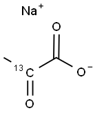 丙酮酸钠-2-13C 结构式