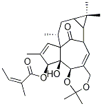 巨大戟醇-5,20-缩丙酮-3-当归酸酯 结构式