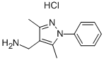(3,5-二甲基-1-苯基-吡唑-4-基)甲胺 结构式