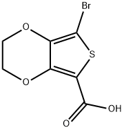 7-BROMO-2,3-DIHYDROTHIENO[3,4-B][1,4]DIOXINE-5-CARBOXYLIC ACID 结构式