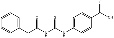 4-[[[(PHENYLACETYL)AMINO]THIOXOMETHYL]AMINO]-BENZOIC ACID 结构式