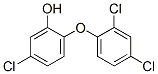 5-氯-2-(2,4-二氯苯氧基)苯酚 结构式