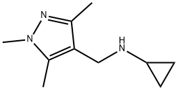 N-[(1,3,5-trimethyl-1H-pyrazol-4-yl)methyl]cyclopropanamine 结构式