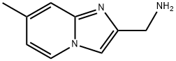 {7-甲基咪唑并[1,2-A]吡啶-2-基}甲胺 结构式