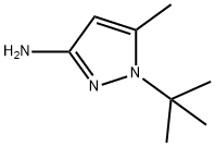 1-叔-丁基-5-甲基-1H-吡唑-3-胺 结构式