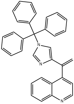 Quinoline,  4-[1-[1-(triphenylmethyl)-1H-imidazol-4-yl]ethenyl]- 结构式