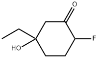 Cyclohexanone,  5-ethyl-2-fluoro-5-hydroxy- 结构式