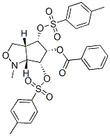 1H-Cyclopentcisoxazole-4,5,6-triol, hexahydro-1-methyl-, 5-benzoate 4,6-bis(4-methylbenzenesulfonate), 3aR-(3a.alpha.,4.alpha.,5.beta.,6.alpha.,6a.alpha.)- 结构式