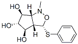 1H-Cyclopentcisoxazole-4,5,6-triol, hexahydro-1-methyl-3-(phenylthio)-, 3R-(3.alpha.,3a.beta.,4.beta.,5.alpha.,6.beta.,6a.beta.)- 结构式