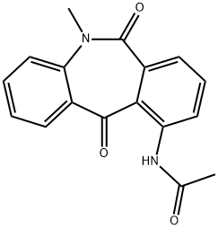 N-(6,11-dihydro-5-methyl-6,11-dioxo-5H-dibenz[b,e]azepin-10-yl)acetamide 结构式