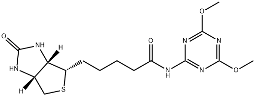 1H-Thieno[3,4-d]iMidazole-4-pentanaMide, N-(4,6-diMethoxy-1,3,5-triazin-2-yl)hexahydro-2-oxo-, (3aS,4S,6aR)- 结构式