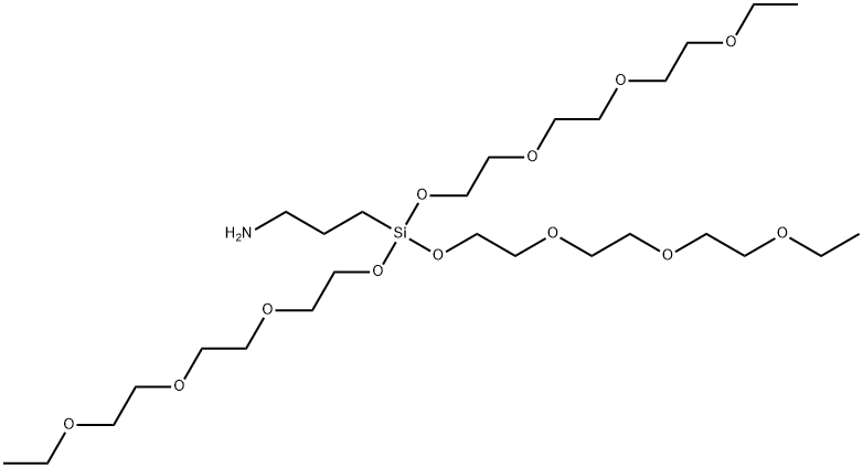 13,13-bis[2-[2-(2-ethoxyethoxy)ethoxy]ethoxy]-3,6,9,12-tetraoxo-13-silahexadecan-16-amine 结构式