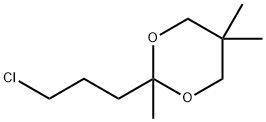 2-(3-氯丙基)-2,5,5-三甲基-1,3-二氧杂环己烷 结构式