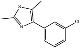 4-(3-Chlorophenyl)-2,5-diMethylthiazole 结构式